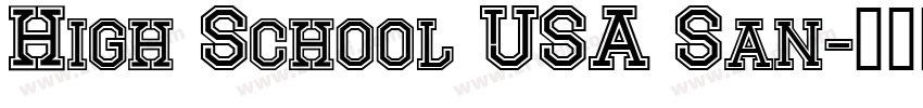 High School USA San字体转换
